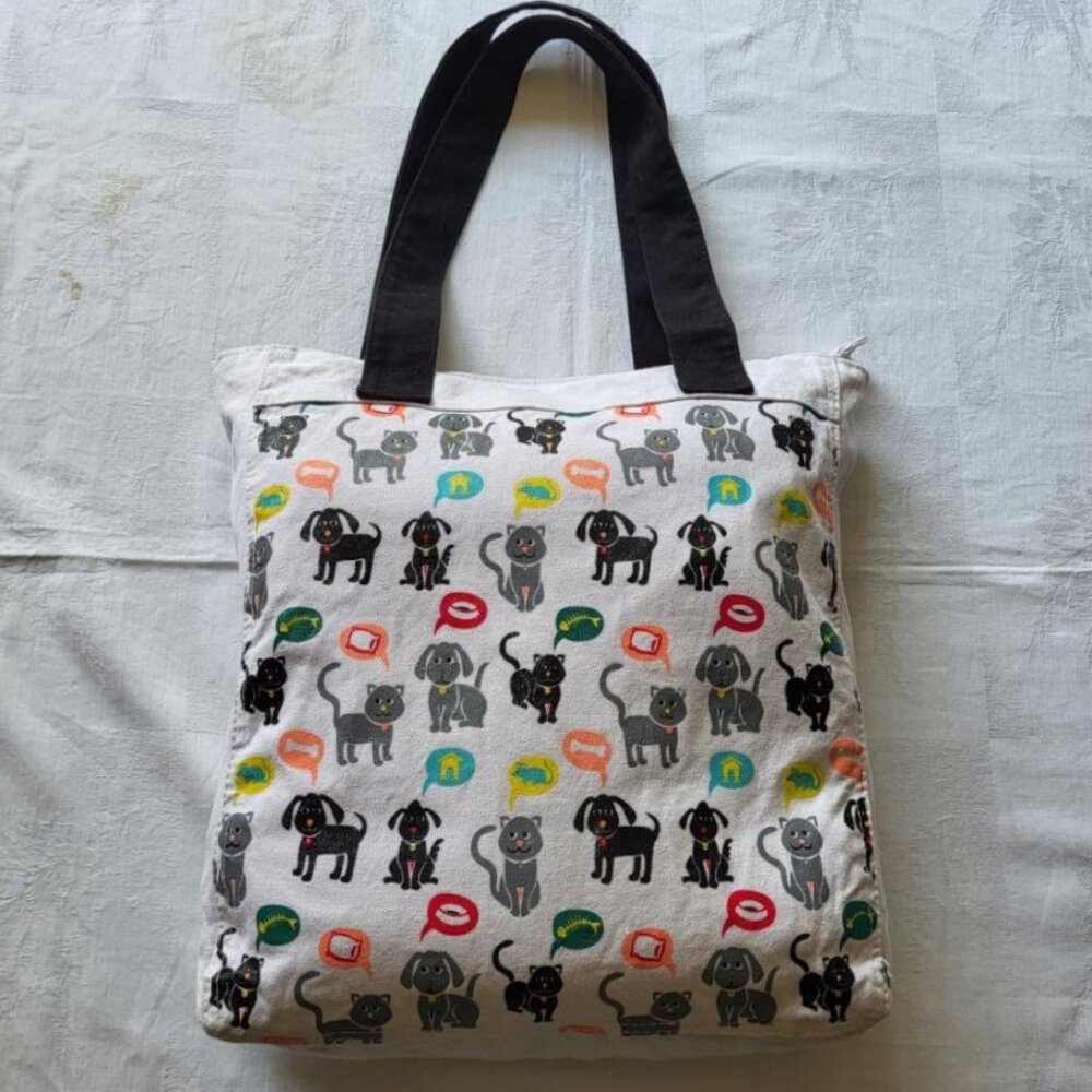 Fun Dogs & Cats Canvas Tote by Cargo